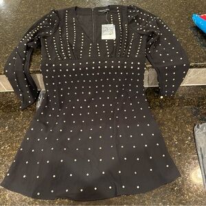 Black Dress with Silver Studs